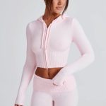 Portia Knit Hoodie - Pink - Image 15