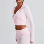 Portia Knit Hoodie - Pink - Image 18