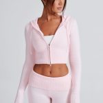 Portia Knit Hoodie - Pink - Image 24