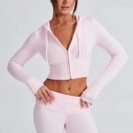 Portia Knit Hoodie - Pink - Image 26