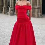 Wilhelmina Midaxi Dress - Red