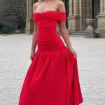 Wilhelmina Midaxi Dress - Red - Image 2