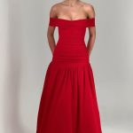 Wilhelmina Midaxi Dress - Red - Image 5