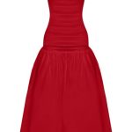 Wilhelmina Midaxi Dress - Red - Image 10