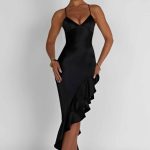 Flora Midi Dress - Black - Image 5