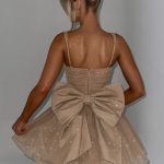 Polly Mini Dress - Gold Sparkle - Image 2