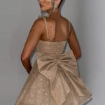 Polly Mini Dress - Gold Sparkle - Image 3