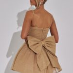 Polly Mini Dress - Gold Sparkle - Image 7