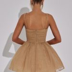 Polly Mini Dress - Gold Sparkle - Image 8