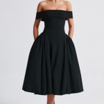 Miranda Midi Dress - Black - Image 8