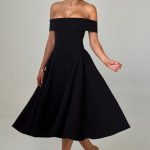 Miranda Midi Dress - Black - Image 9