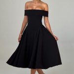 Miranda Midi Dress - Black - Image 12