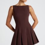 Rory Mini Dress - Plum Brown - Image 3