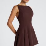 Rory Mini Dress - Plum Brown - Image 4