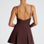 Rory Mini Dress - Plum Brown - Image 5