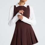 Rory Mini Dress - Plum Brown - Image 8