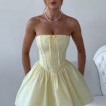 Evie Mini Dress - Lemon
