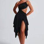 Emeline Midi Dress - Black - Image 9