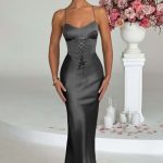 Lillia Maxi Dress - Charcoal - Image 4