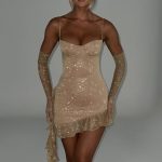 Dixie Mini Dress - Gold Sparkle