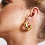 Petra Hoop Earrings - Gold - Image 2