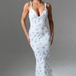 Caoimhe Maxi Dress - Blue Ditsy Print