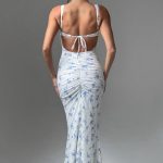 Caoimhe Maxi Dress - Blue Ditsy Print - Image 2