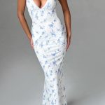 Caoimhe Maxi Dress - Blue Ditsy Print - Image 5