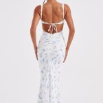 Caoimhe Maxi Dress - Blue Ditsy Print - Image 7