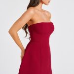 Asha Mini Dress - Wine - Image 4