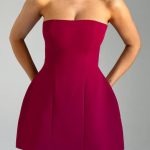 Asha Mini Dress - Wine - Image 6