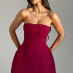 Asha Mini Dress - Wine - Image 7