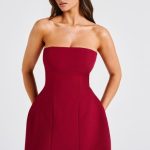 Asha Mini Dress - Wine - Image 8