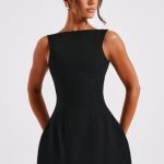 Alana Mini Dress - Black - Image 7