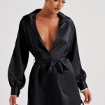 Kara Mini Dress - Black - Image 9