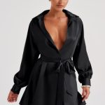 Kara Mini Dress - Black - Image 10