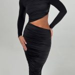 Rylee Midi Dress - Black - Image 3