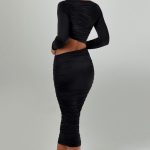 Rylee Midi Dress - Black - Image 5