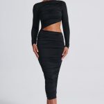 Rylee Midi Dress - Black - Image 8