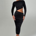 Rylee Midi Dress - Black - Image 9