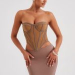 Santanna Corset - Chocolate/Nude - Image 2