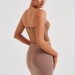 Santanna Corset - Chocolate/Nude - Image 4