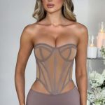 Santanna Corset - Chocolate/Nude - Image 7