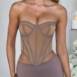 Santanna Corset - Chocolate/Nude - Image 8