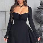 Megan Mini Dress - Black - Image 7