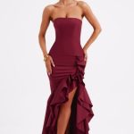 Angelina Maxi Dress - Burgundy