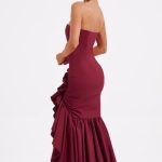 Angelina Maxi Dress - Burgundy - Image 4