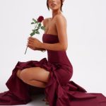 Angelina Maxi Dress - Burgundy - Image 6