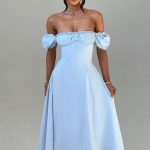 Elora Midi Dress - Blue