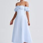 Elora Midi Dress - Blue - Image 5
